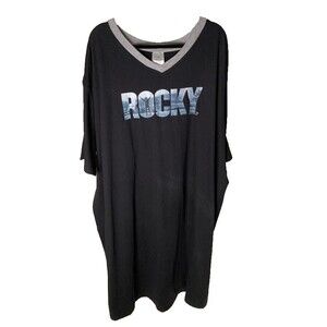 Rocky Movie Pajama Shirt Film Title Logo Character Sleep 3XL Unisex NEW Boxing